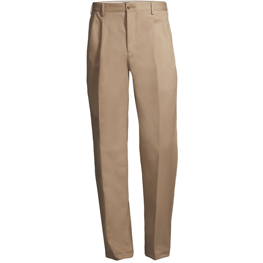 Lands End size 48 Traditional fit pleated khaki chinos. New